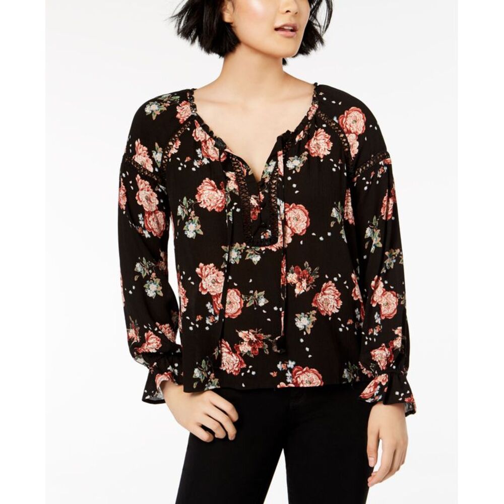 American Rag Juniors Lace Trimmed Poet Blouse